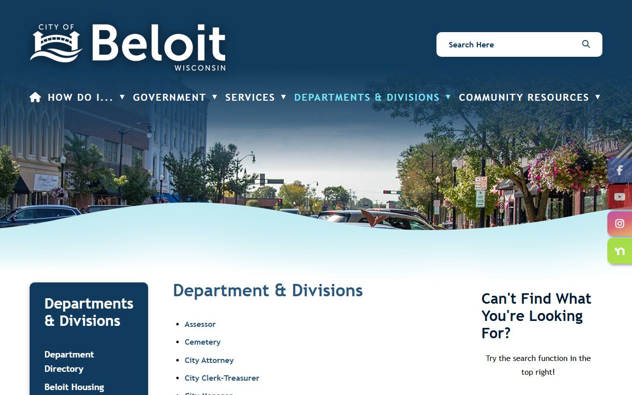 Beloit Police Department warrant records page