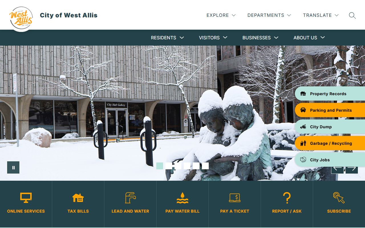 West Allis city website for warrant records