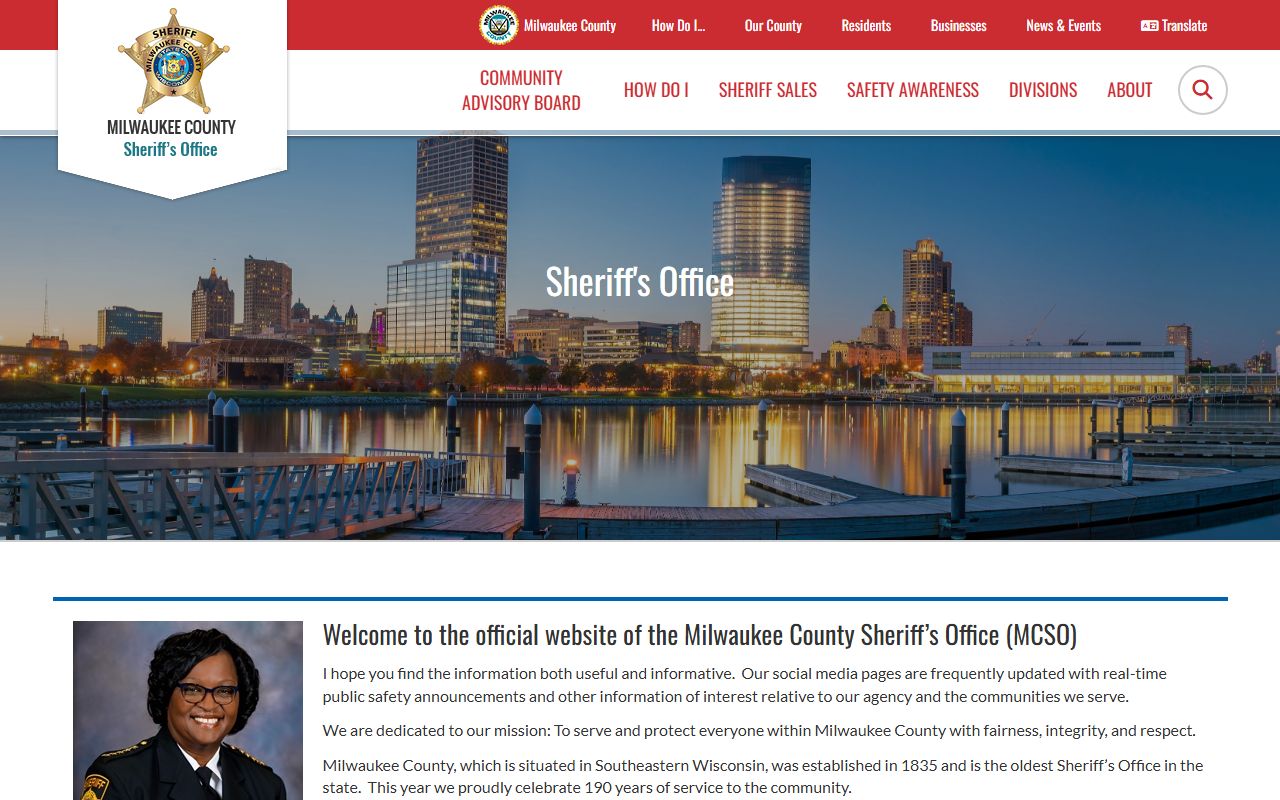 Milwaukee County sheriff warrant records page